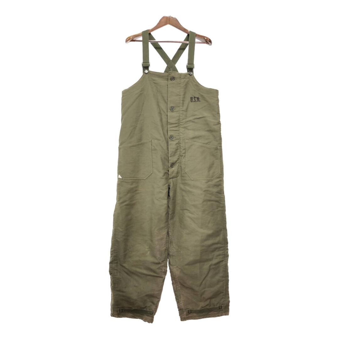 40年代 米軍実物 U.S.NAVY N-1 デッキパンツ オーバーオール