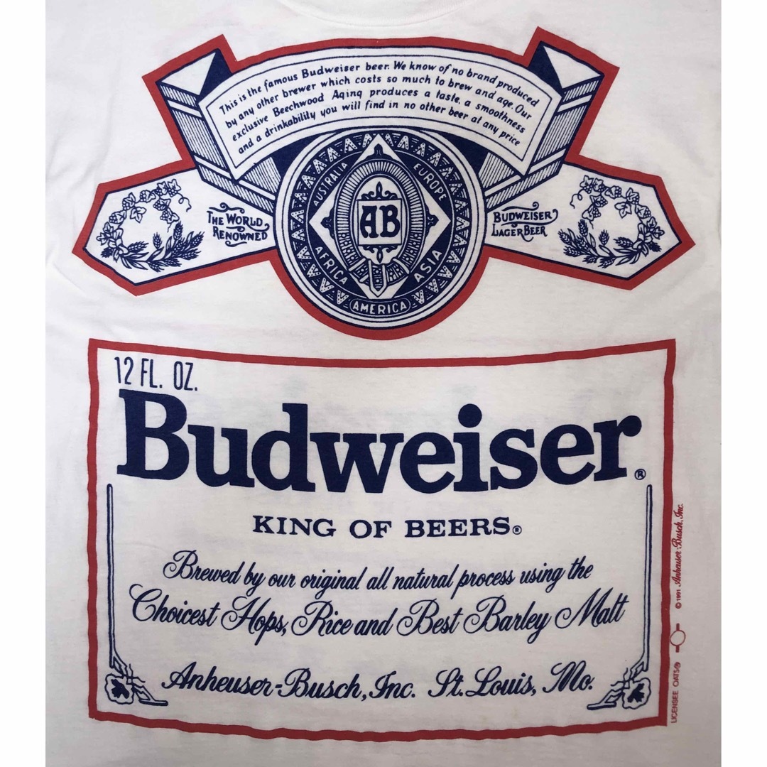 Anvil - XL 90s Budweiser バドワイザー ビンテージ Tシャツ USA製の