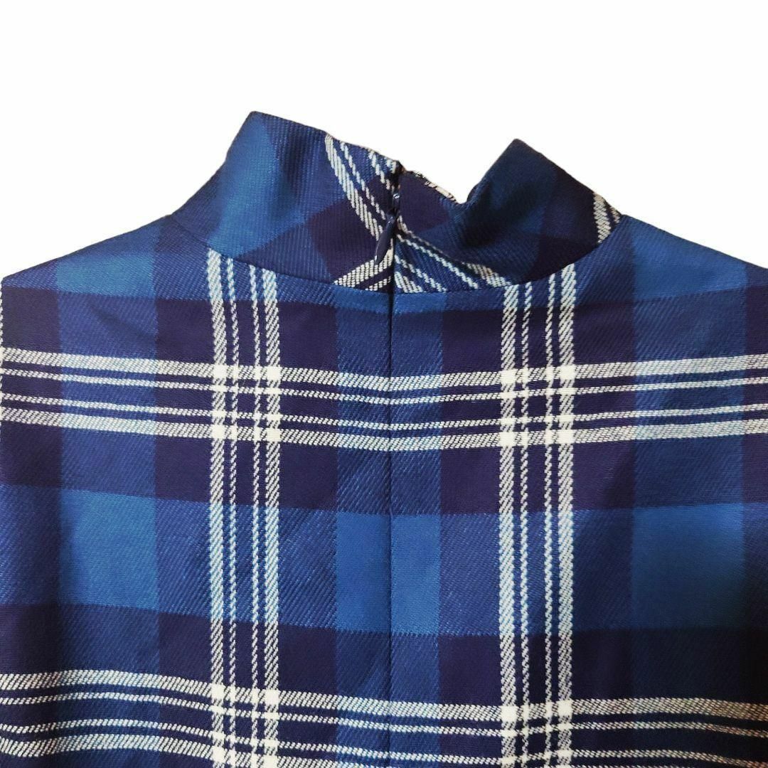Yorkland - 希少 美品 Yorkland タータンチェック ワンピース 青