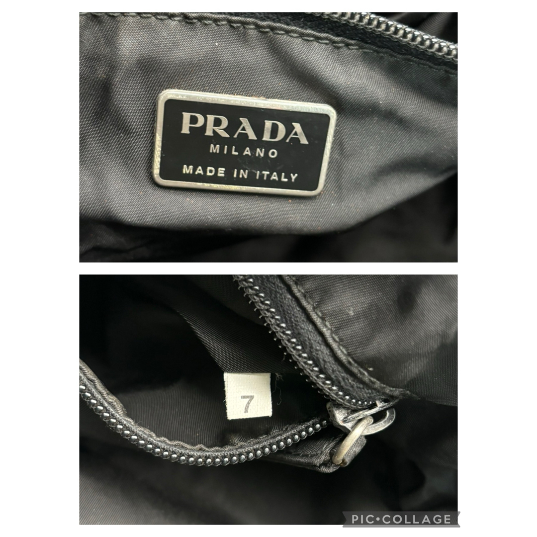 PRADA - PRADA プラダ プラスチックハンドル ナイロントートバッグ 白