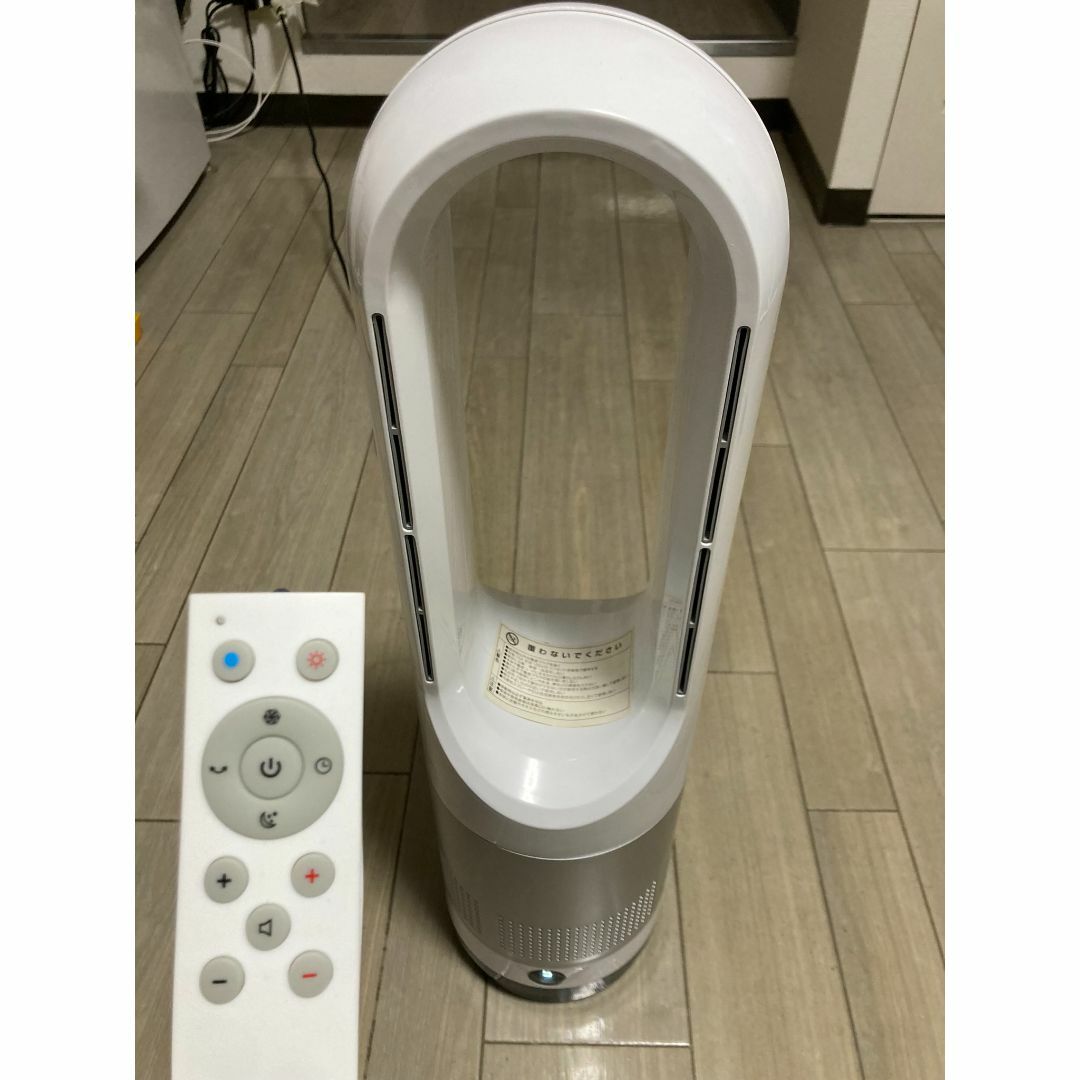 冷暖両用】スリム扇風機 タワーファン 羽なし セラミックヒーターの