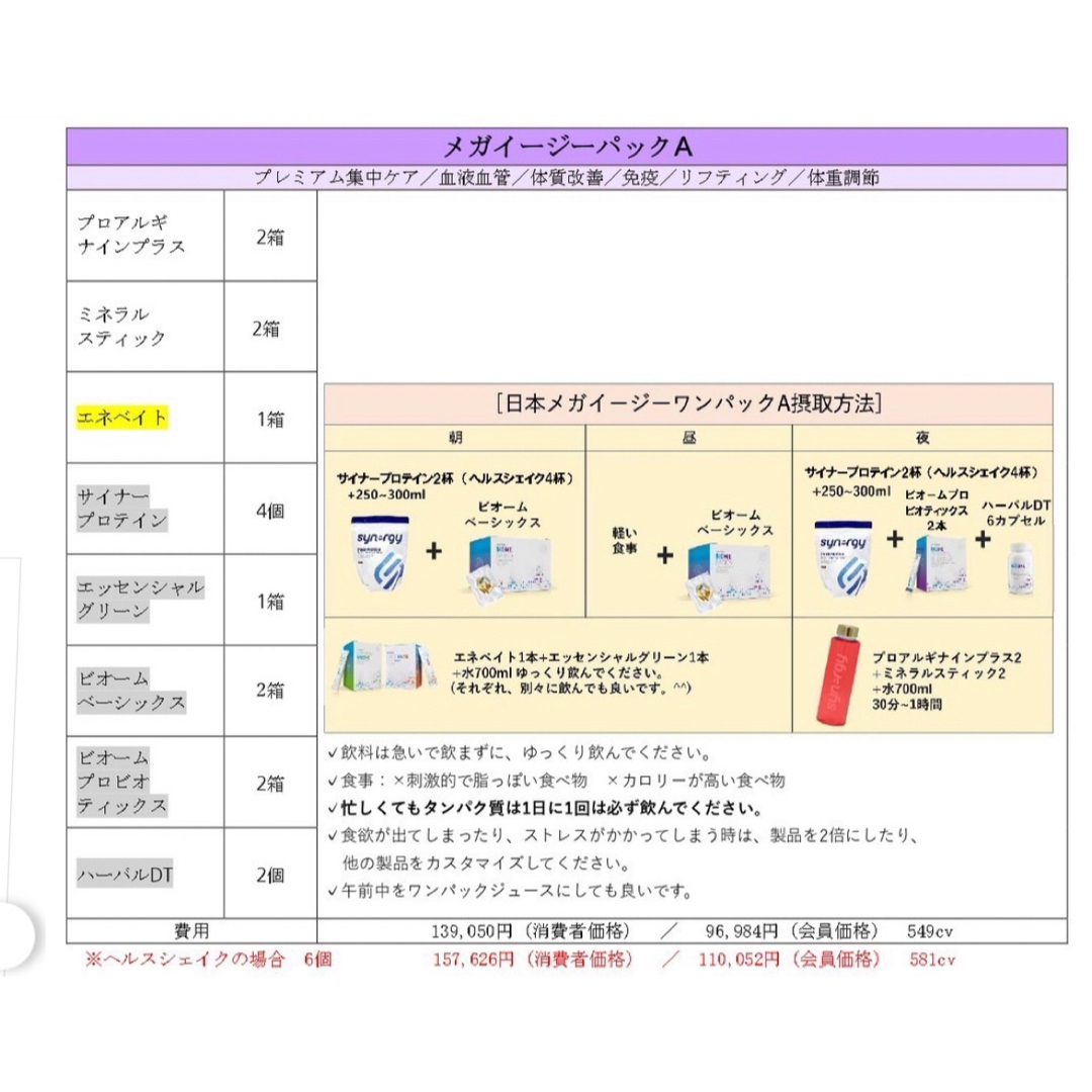☆わか様☆おまとめ15点 メガイージーワンパック 14日間 シナジー ゆう
