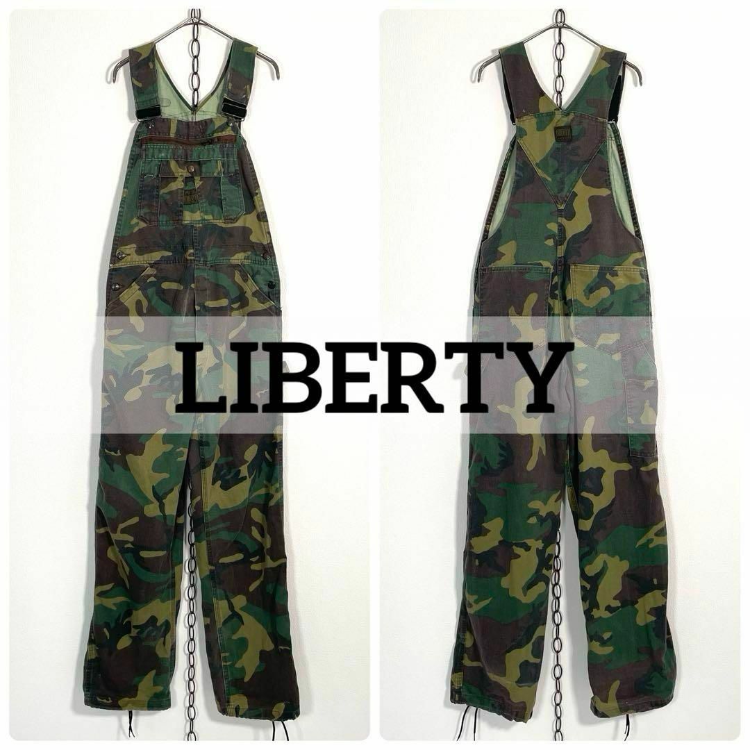 LIBERTY. - USA製 80年代 ヴィンテージ LIBERTY 迷彩 オーバーオールの