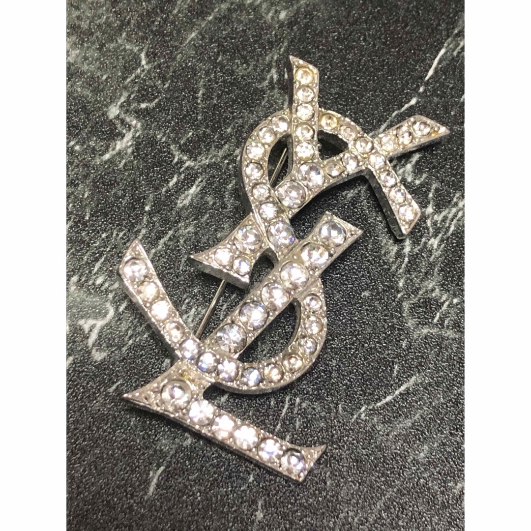 Yves Saint Laurent - 美品 イヴ サンローラン シルバー ブローチ YSL