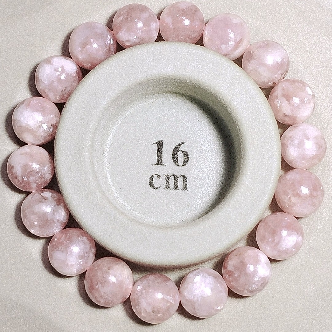 ピンクマイカ レピドライトシリカ ブレスレット 11mm16.5cm