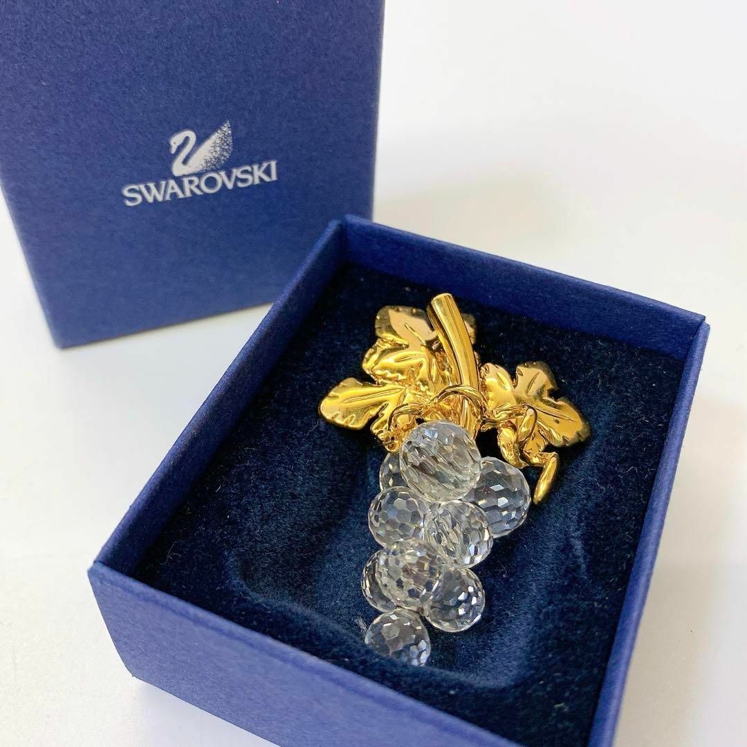 SWAROVSKI - 3480 未使用 スワロフスキー ブローチ ぶどう シンプル