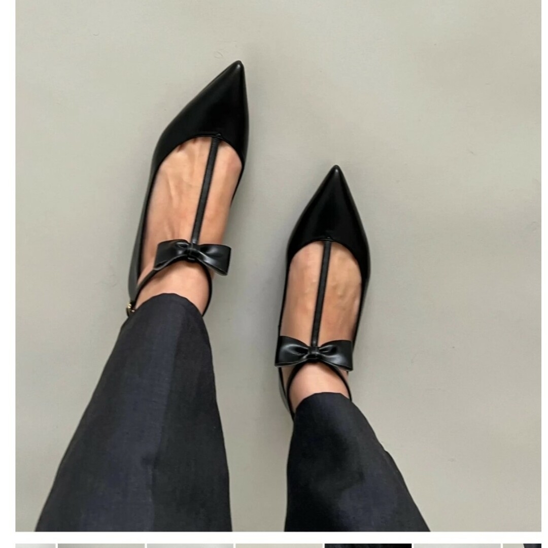 新品OHGA オーガTーANKLEパンプスリボン