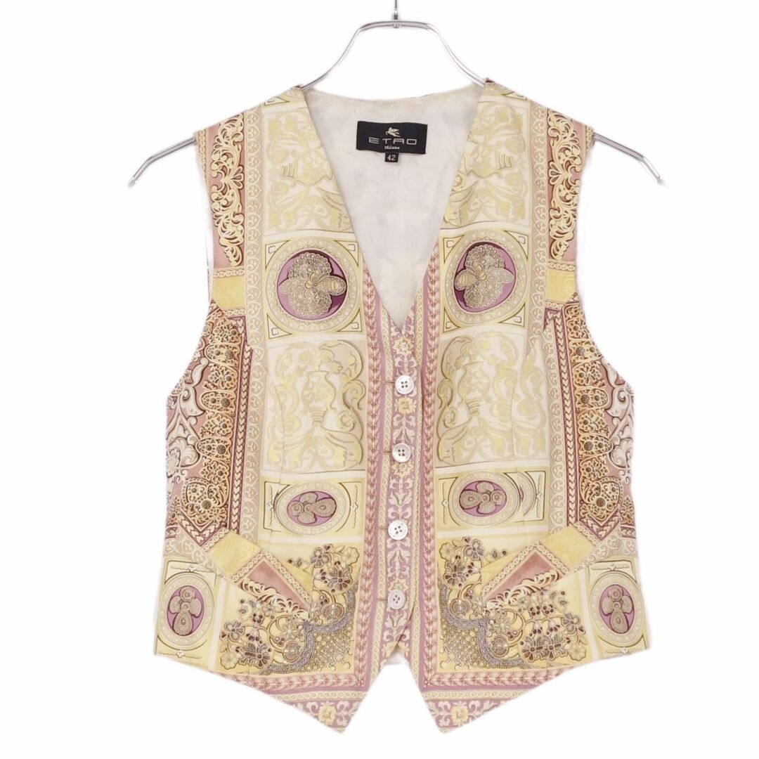 ETRO - エトロ ETRO ベスト ジレ ノースリーブ 総柄 トップス