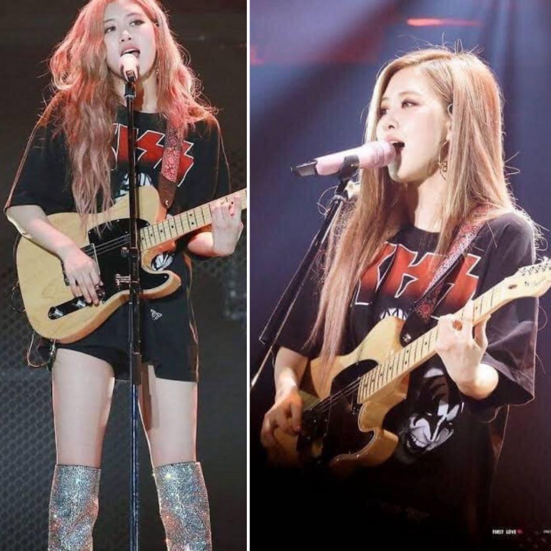 VINTAGE - 90s USA製 KISS Tシャツ BLACKPINK ROSE ロゼ 着用の通販 by