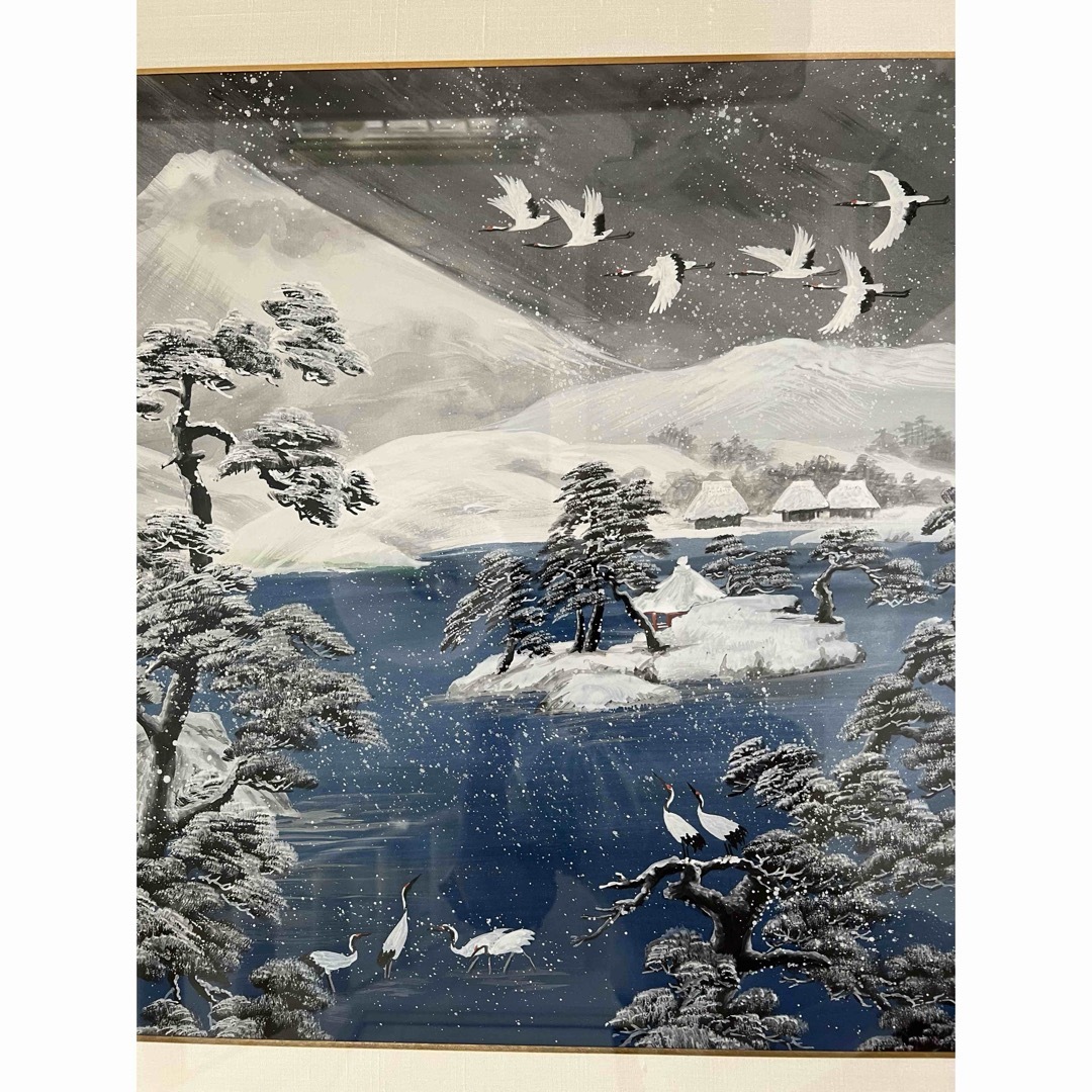 あいはら友子 開運絵画 雪景色 15号 2024
