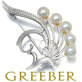 MIKIMOTO - ミキモト ブローチ パール 真珠 5.0-5.8mm シルバー の通販