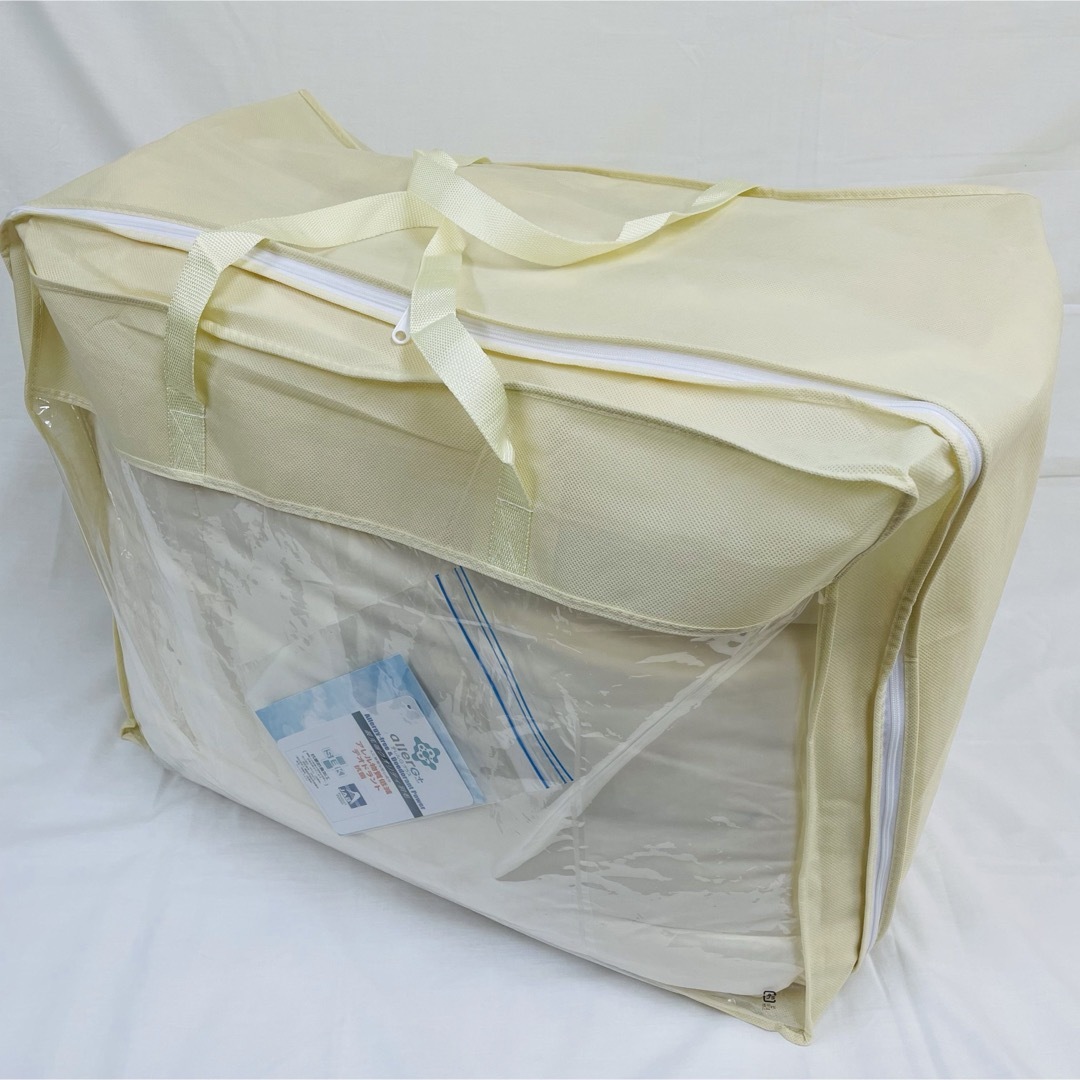 羽毛布団 ダブル 抗菌防臭羽毛 きなり 190×210cm 日本製 羽毛布団