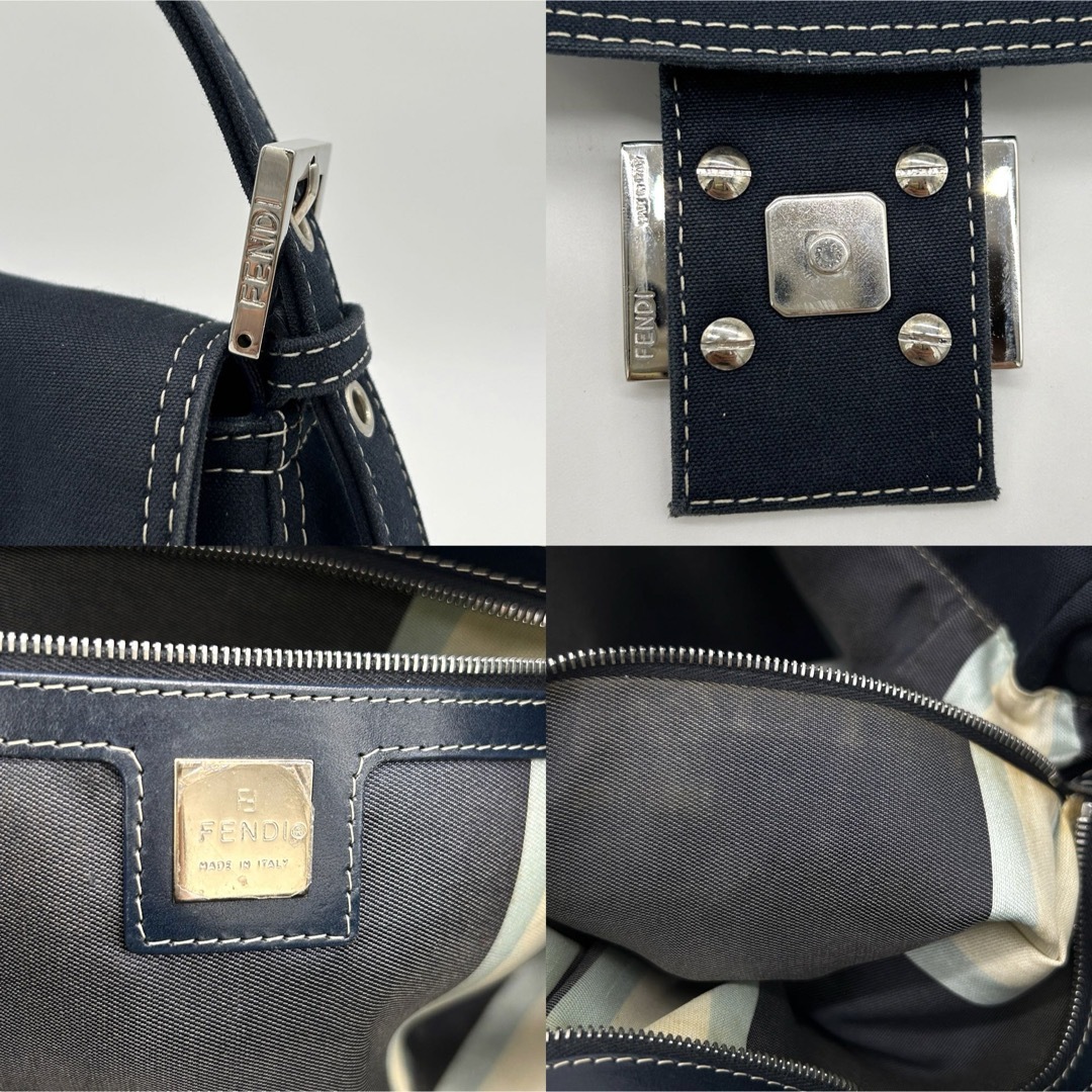 FENDI - 【極美品】フェンディ デニム マンマバケット マーブル FF金具