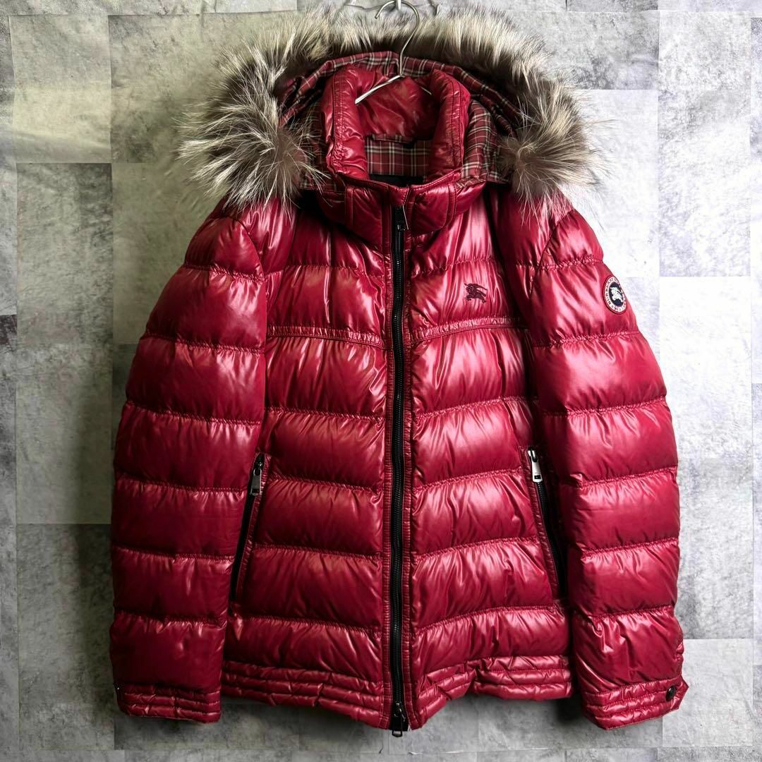 BURBERRY BLACK LABEL - 美品 バーバリー シルバーフォックス付