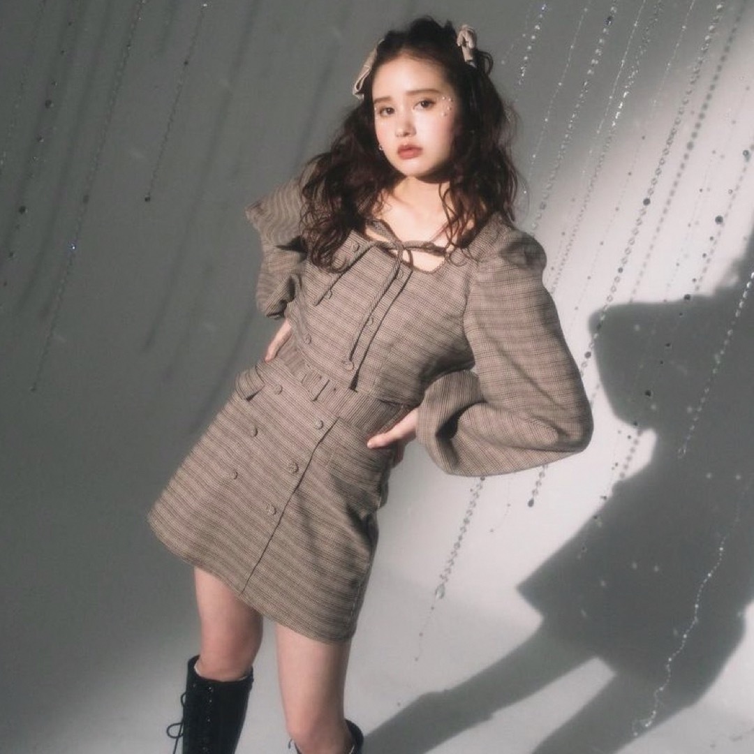 Bubbles - BUBBLES バブルス チェックセットアップ ワンピース 可愛い