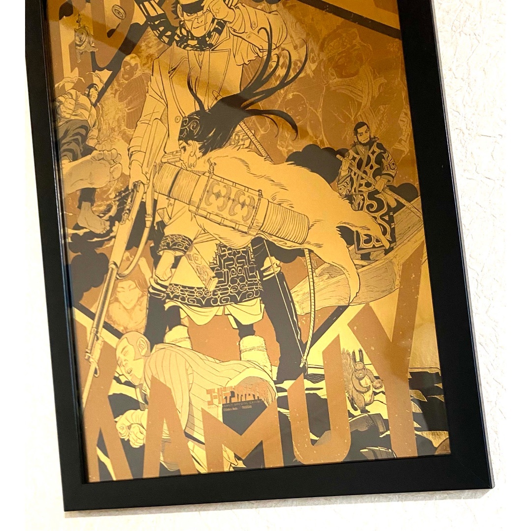 ゴールデンカムイ展 A4ゴールドポスター 金カム 杉本 アシリパ 白石の