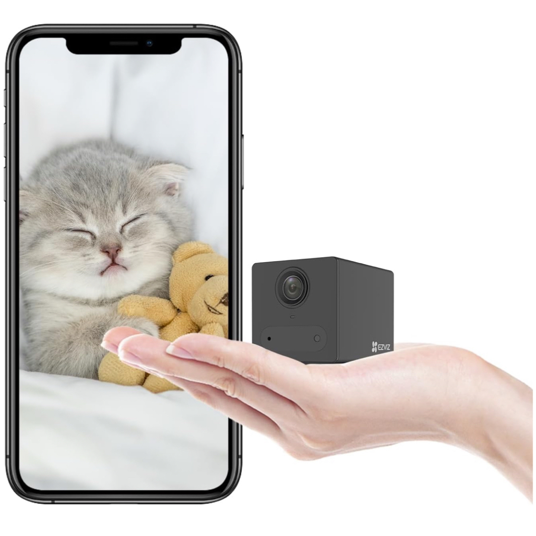 スマホ連動防犯カメラ監視ネットワークカメラマグネットペース双方向