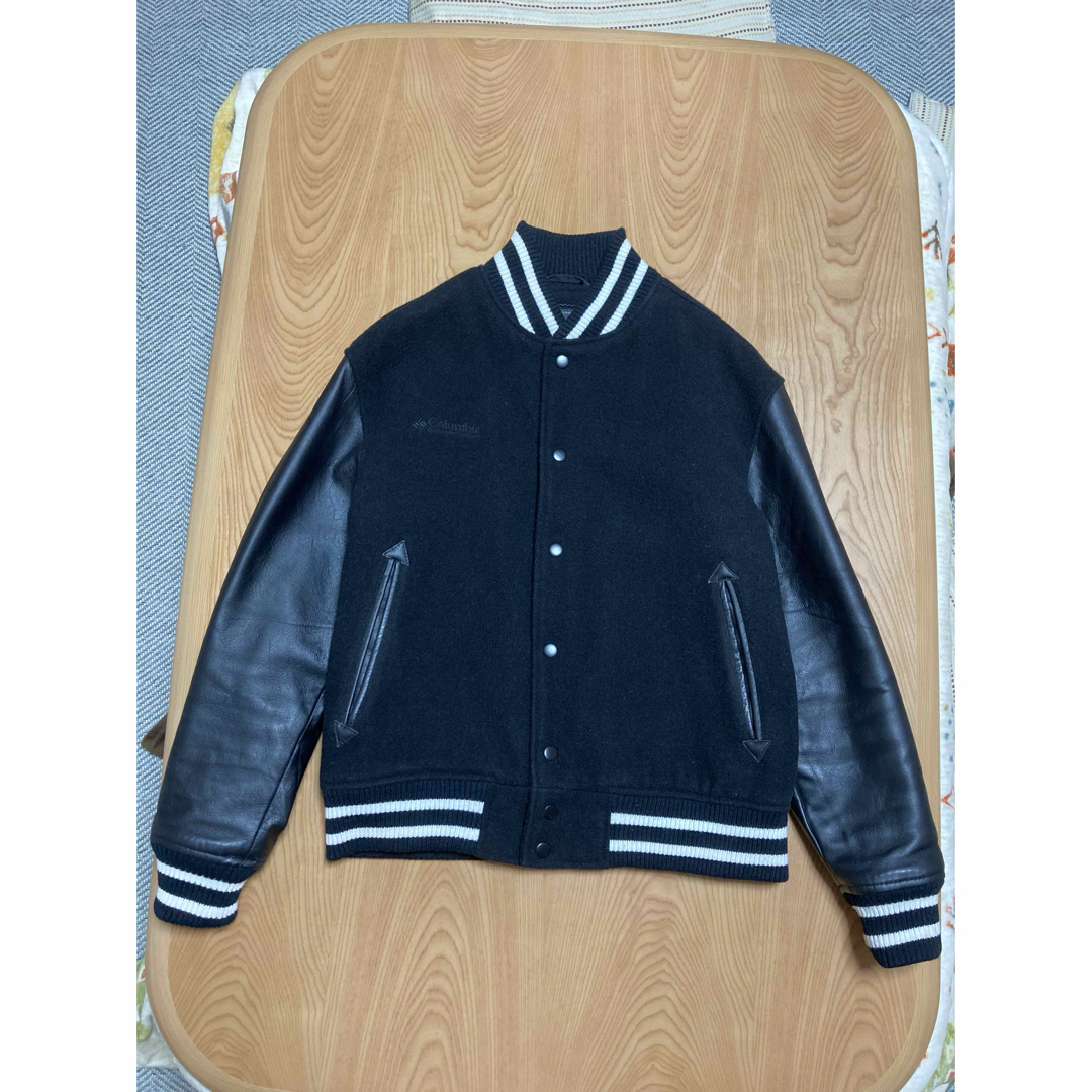 Columbia - Columbia 【美品】スタジャン 黒 ウール・レザーの通販 by