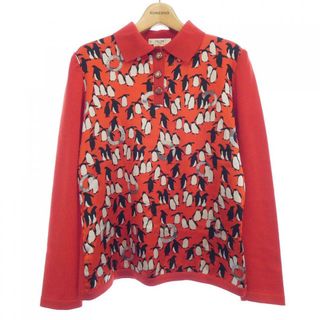 CELINE長袖ブラウスセリーヌCマカダム刺繍光沢艶感コットン100%