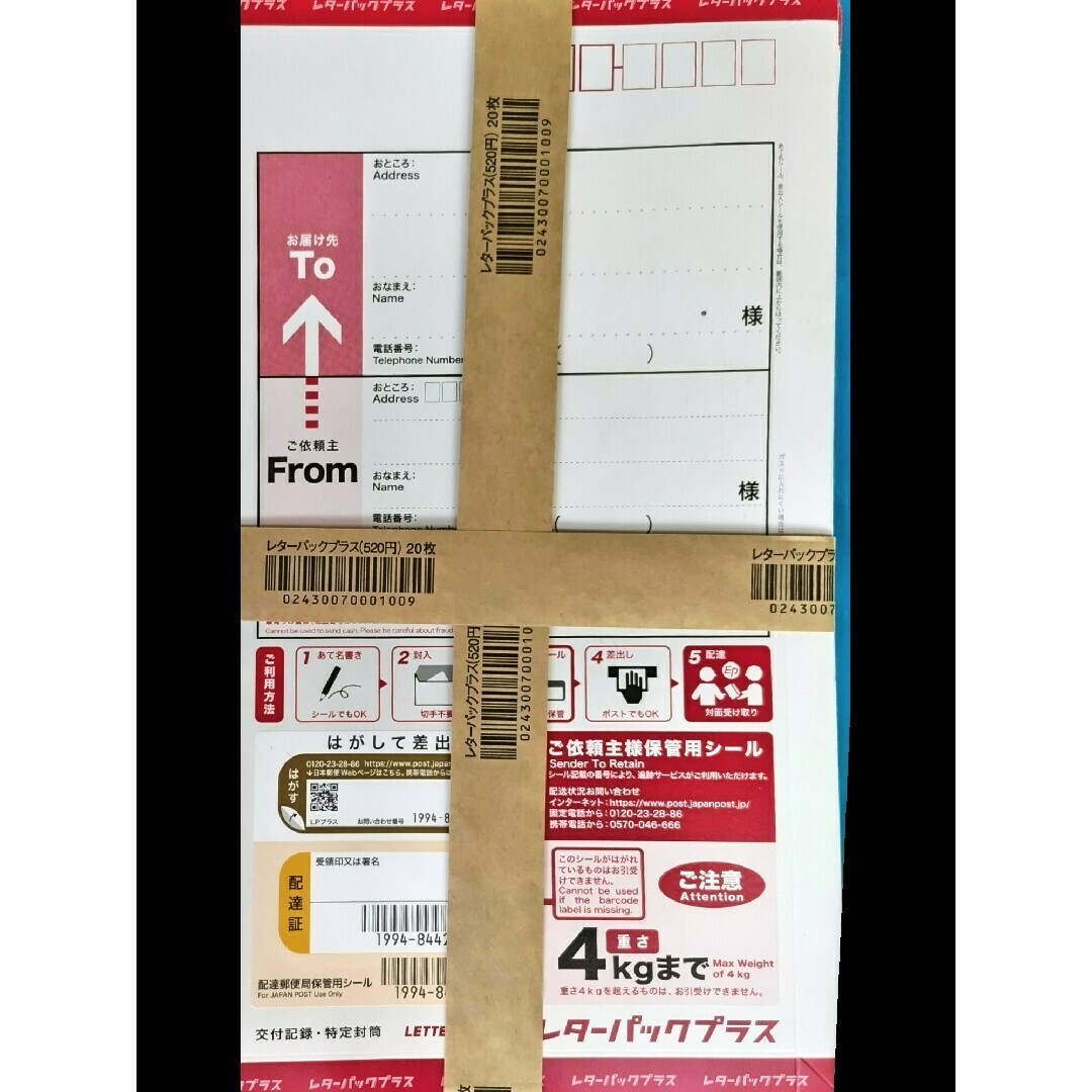 レターパックプラス（520円） 10枚セット レターパックプラス520 10枚