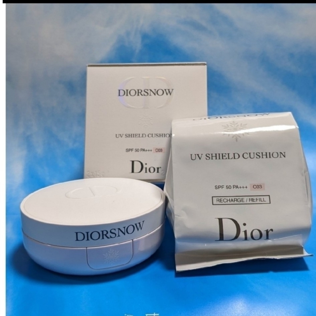 Dior - 新品 ディオールスノーUVシールドクッション リフィル付き C03
