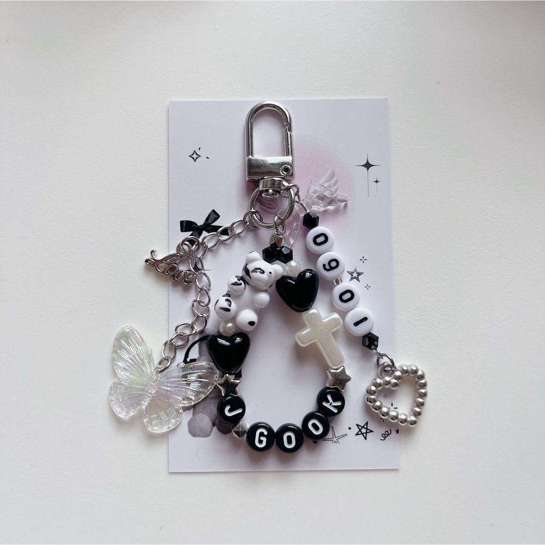 231006MK】ビーズ キーホルダー マーク 韓国 nct127 トレカ 231006MK