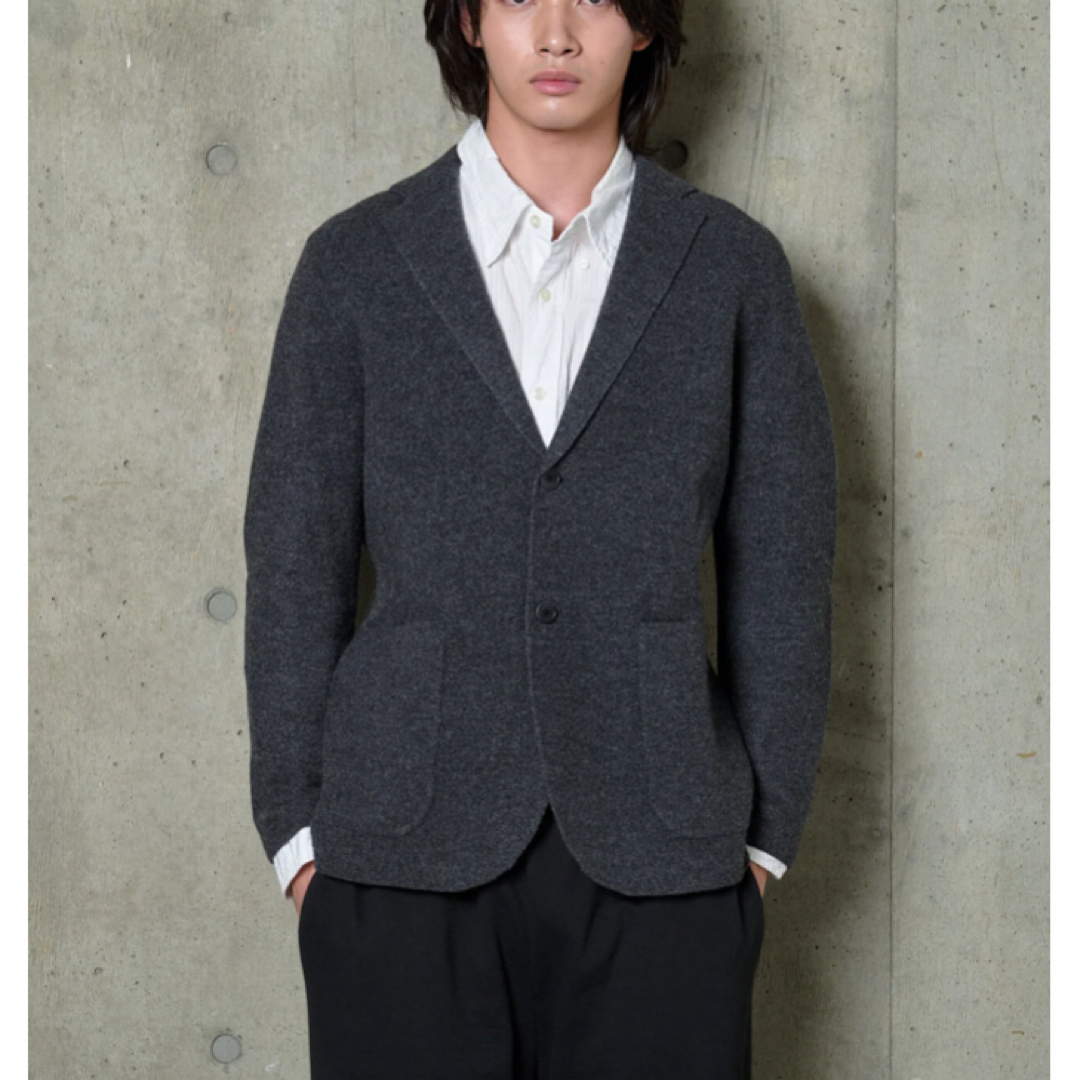 UNIQLO - UNIQLO:CニットジャケットL/ダークグレーの通販 by RENA'S