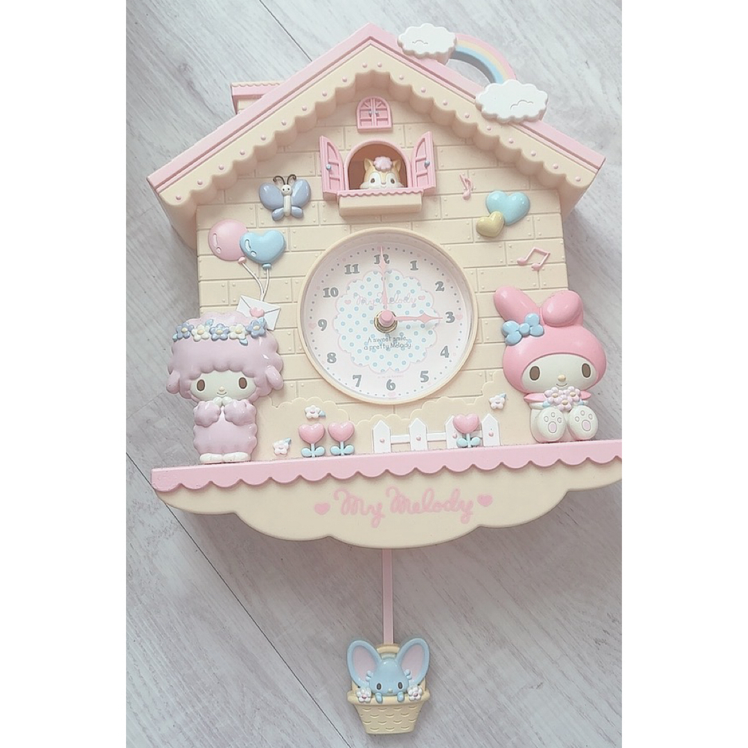 マイメロディ - マイメロディ 壁がけ時計 振り子時計 激レアの通販 by