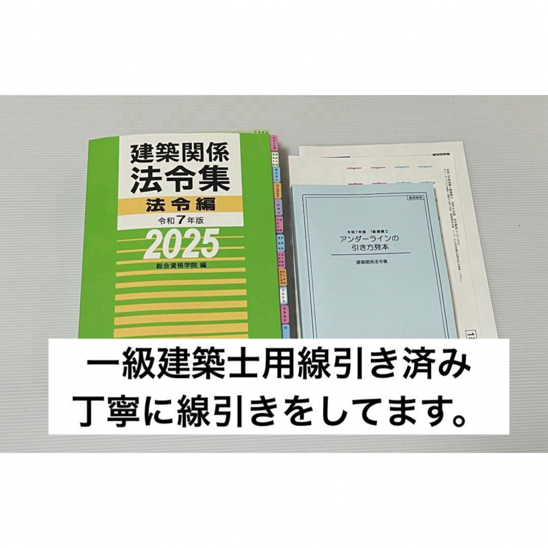 たぬきち】一級建築士 （線引済み、インデックス貼り付け済み たぬきち