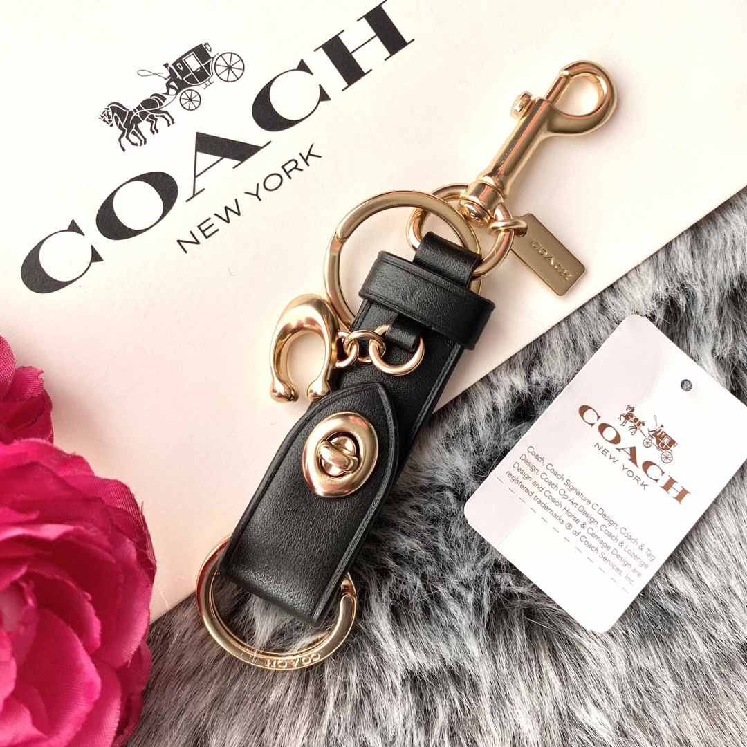 COACH - 新品☆COACH コーチ ブラック バッグチャーム トリガー