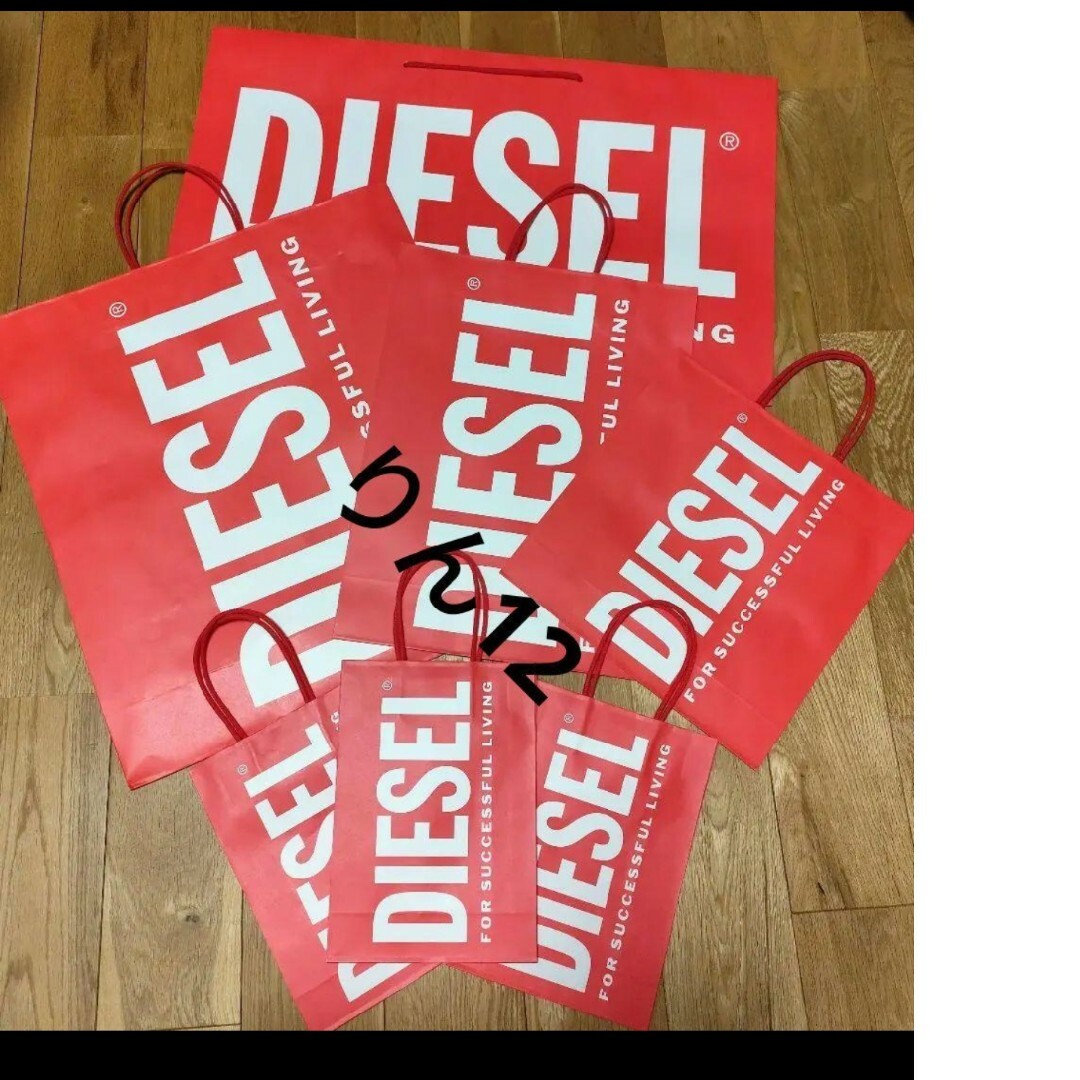 DIESEL - DIESEL ショッパー 赤 紙袋 手提げ袋 エコバッグ プレゼント