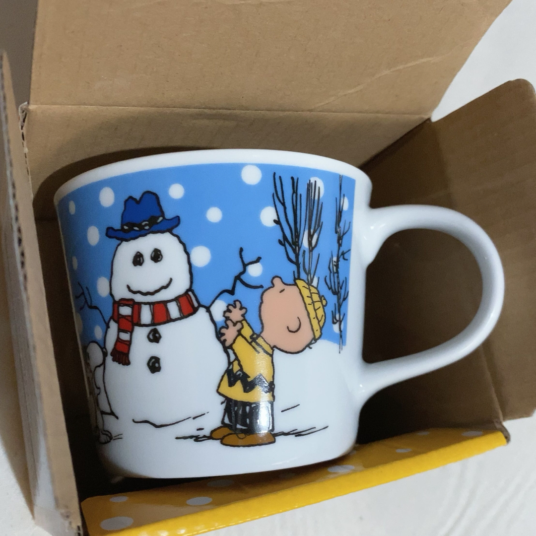 SNOOPY - KFC 2019 スヌーピー スープマグ ブルー スノーマン 雪だるま