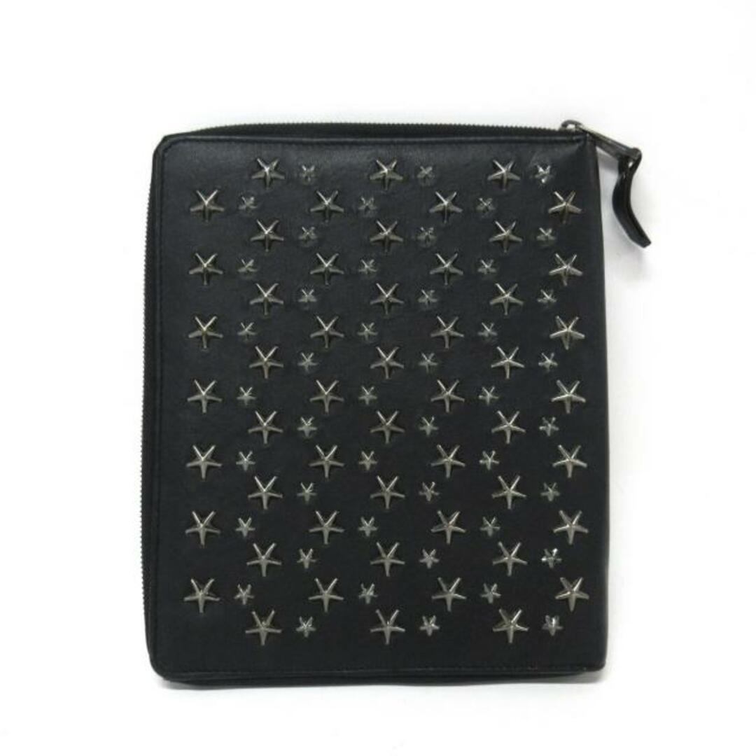 Jimmy Choo ジミーチュウ レザー スタースタッズ iPadケース 黒 Jimmy