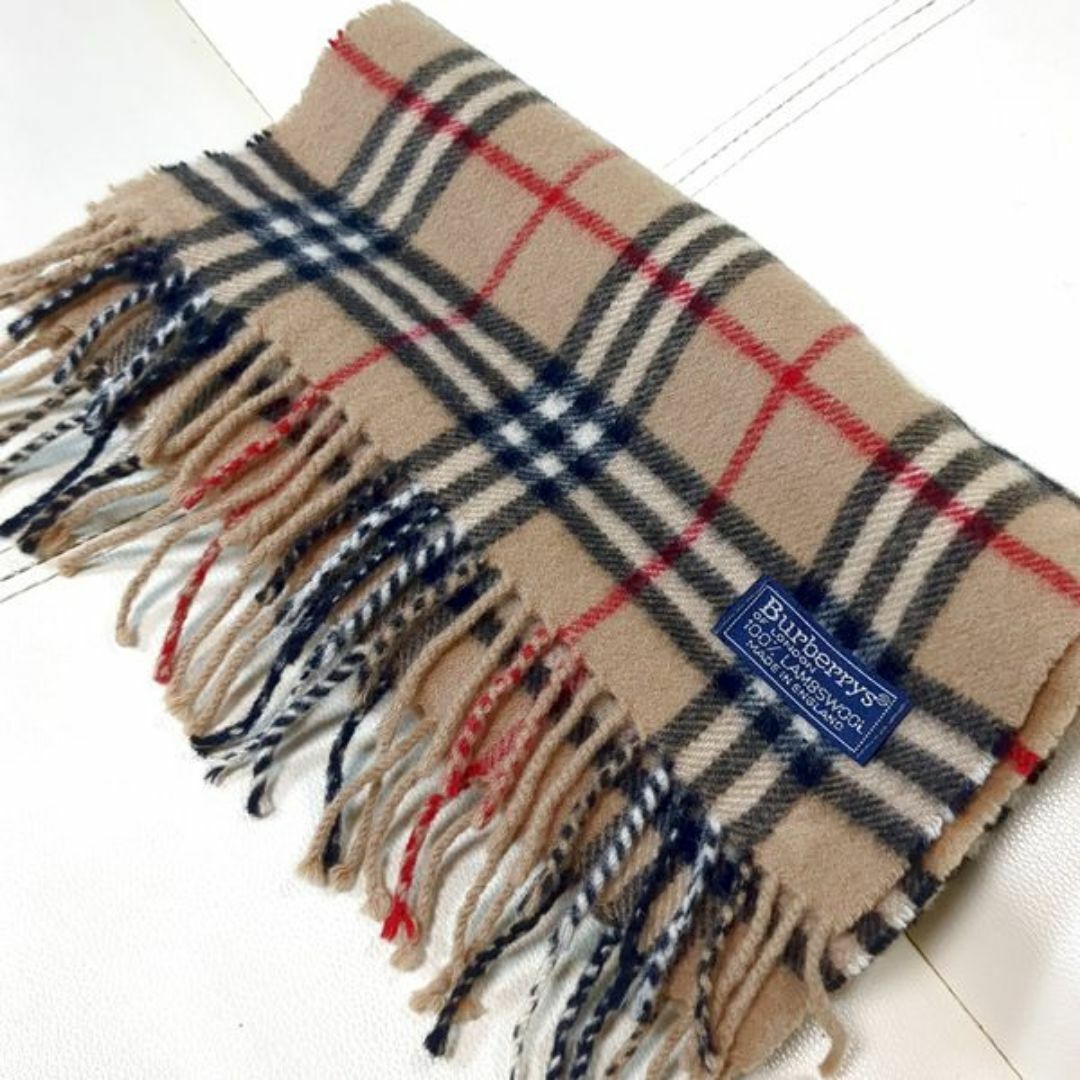 BURBERRY - バーバリーズ ラムウール ショートマフラー 長さ133cm位