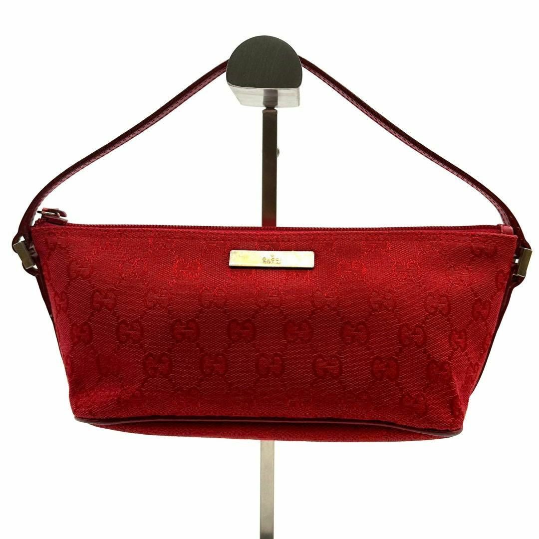 GUCCI - 【美品】グッチ アクセサリーポーチ ハンドバッグ GG柄 ロゴ