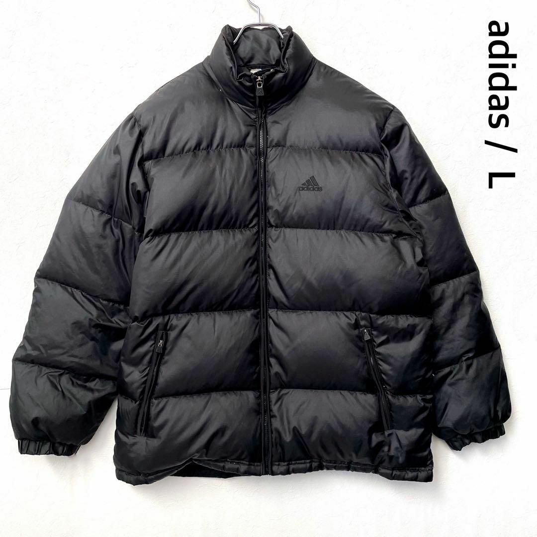 adidas - 90s アディダス ダウンジャケット 肉厚 刺繍ロゴ 万国旗タグ