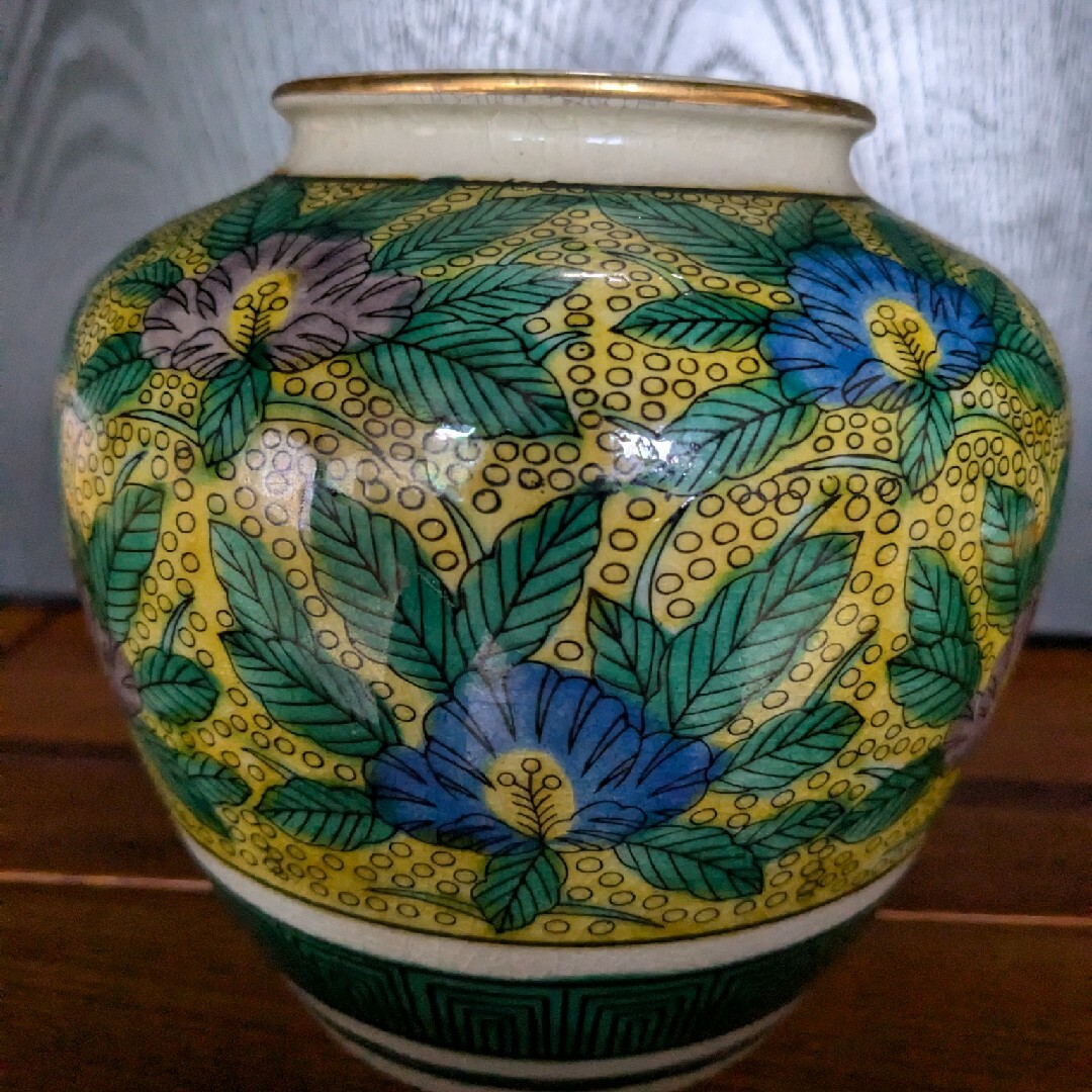 九谷青窯 - 九谷焼 角福 壺 飾り壷 花瓶 古物 骨董品の通販 by トロロ