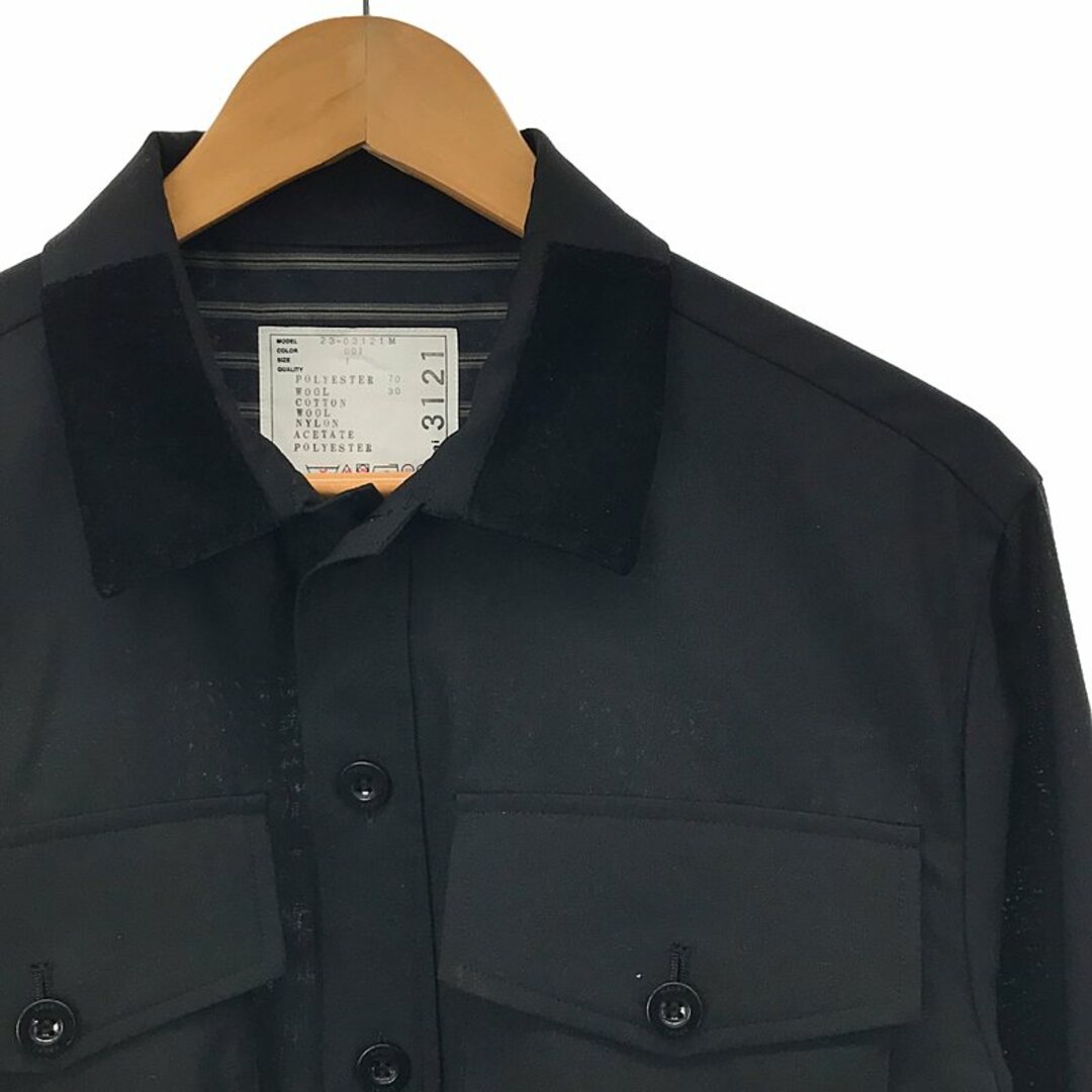 sacai - 【美品】 sacai / サカイ | 2023AW | ウール混 襟ベロア切替