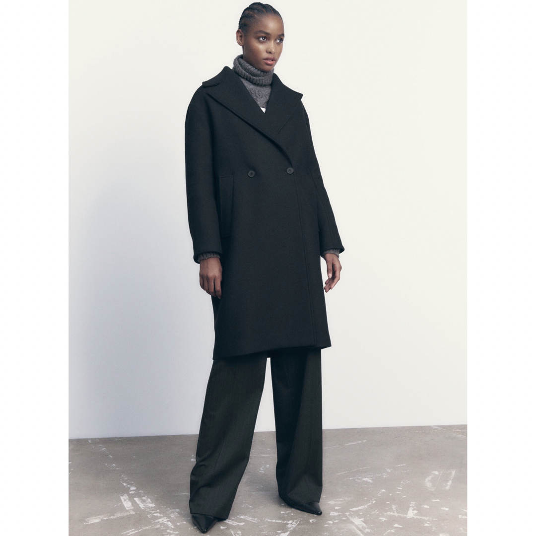 ZARA - 新品 ZARA オーバーサイズ ウールブレンドコート Mサイズの通販
