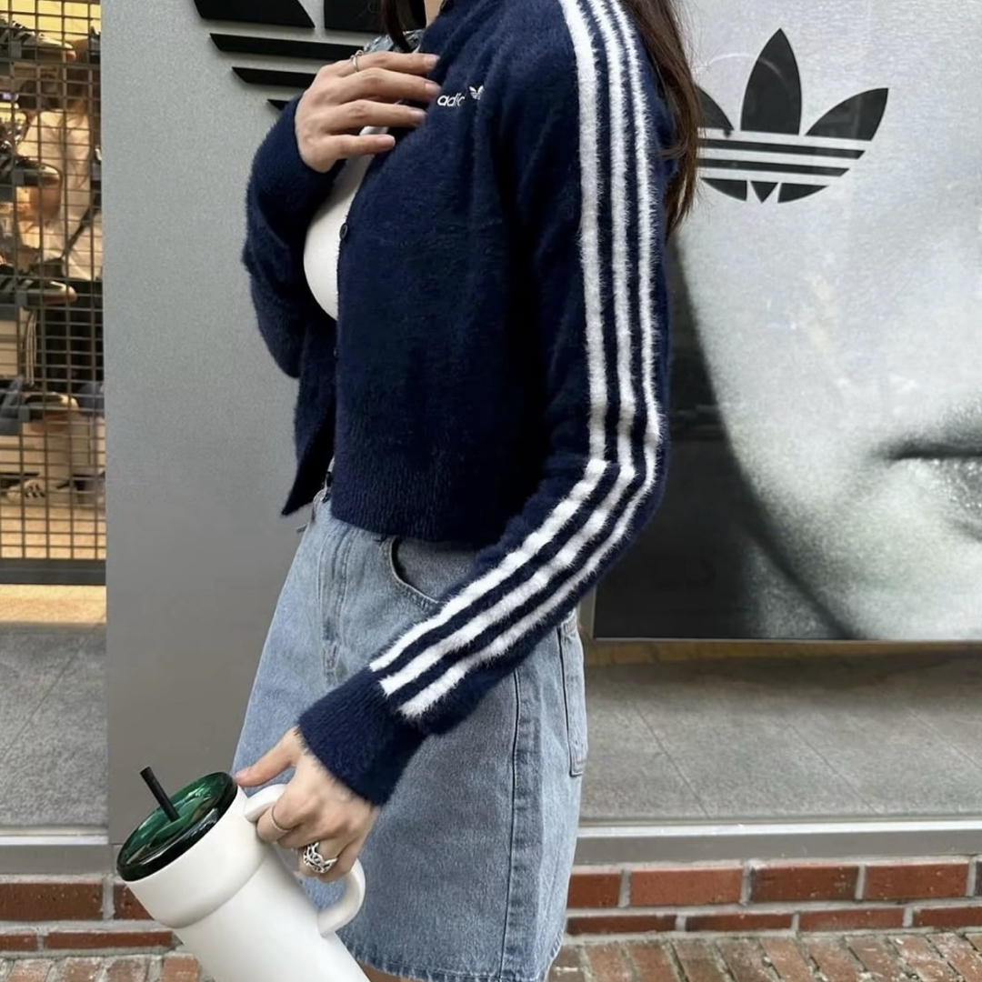 adidas Originals - 希少2XL⭐️adidasフラッフィーニットカーディガン