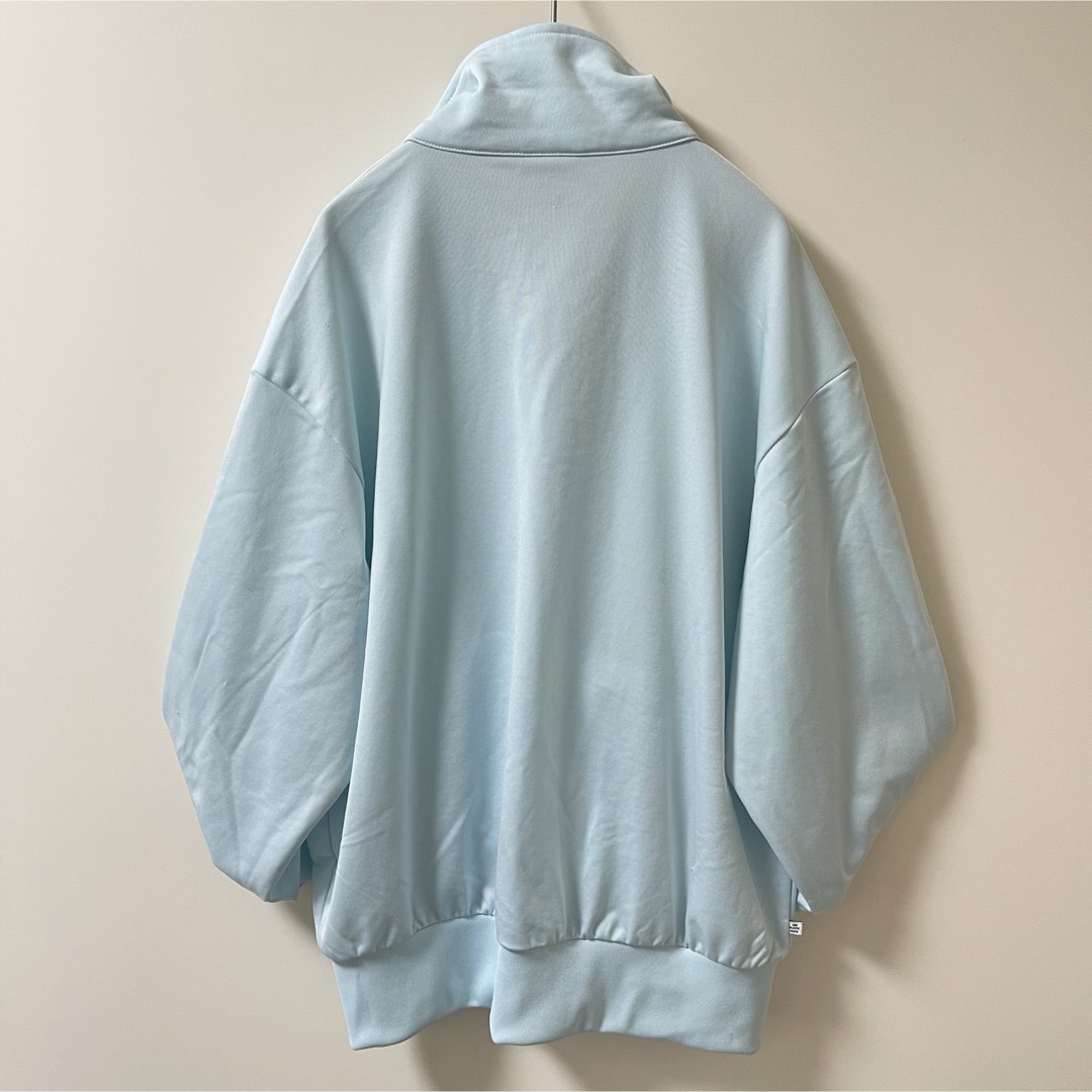 adidas - M】アディダス刺繍トラックジャケット古着ジャージトップ水色