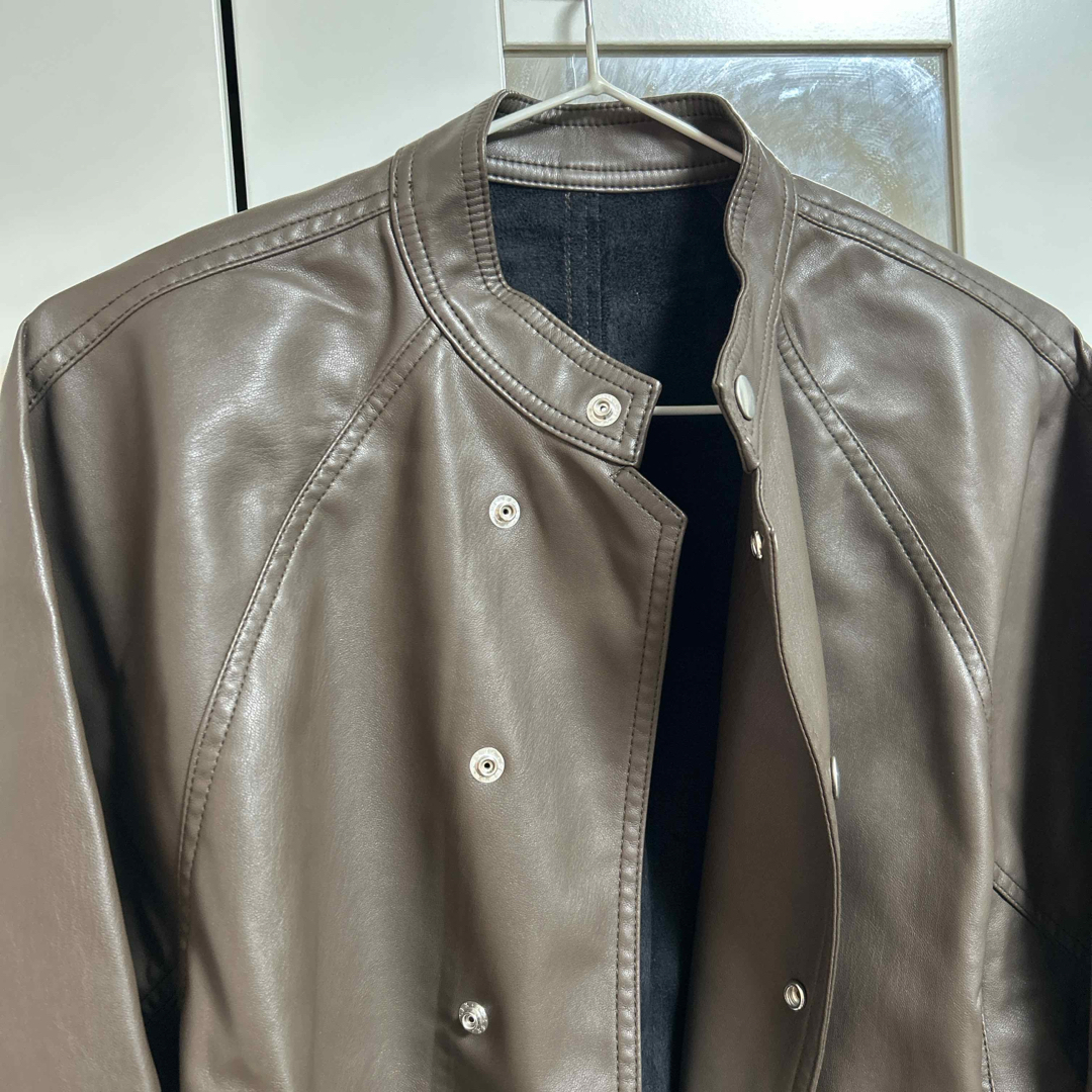 Ameri VINTAGE - AMERI ラウンドショートフェイクレザージャケットの