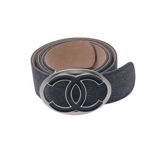 CHANEL - CHANEL シャネル デニムレザーベルト サイズ90/36 ココマーク