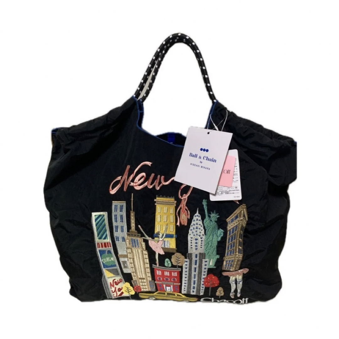 CHACOTT - チャコット ボールアンドチェーン ニューヨーク柄 ブラック