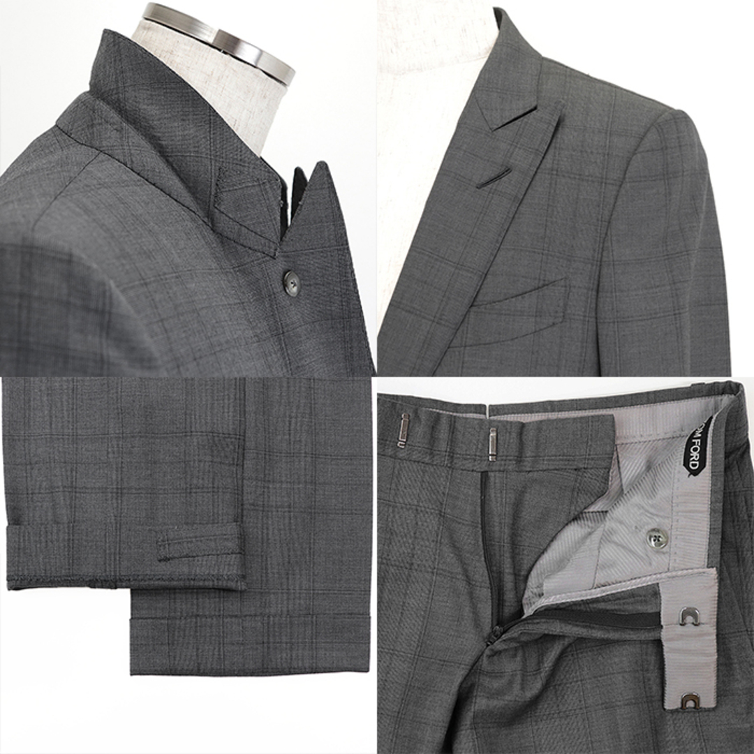 TOM FORD - 【美品】トムフォード スーツ グレンチェック ピークド