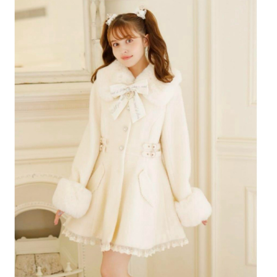 LIZ LISA コート ポンチョ ケープコート リボン 白 アイボリー LIZLISA