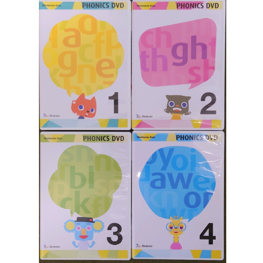 Worldwide Kids フォニックスワークブックとDVD4枚セット Worldwide