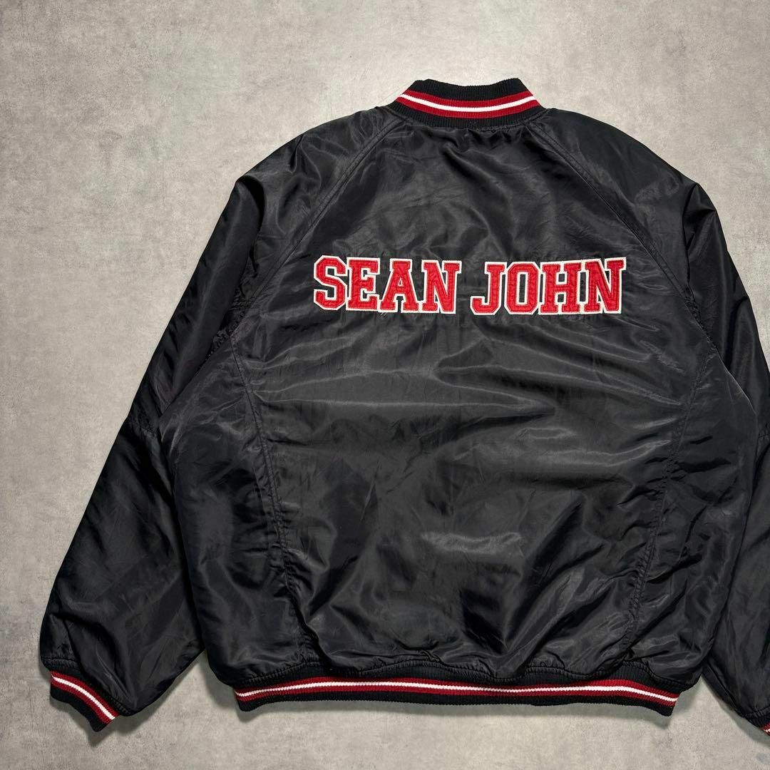 Sean John - 【SEAN JOHN】ショーンジョン ブラックナイロンスタジャン
