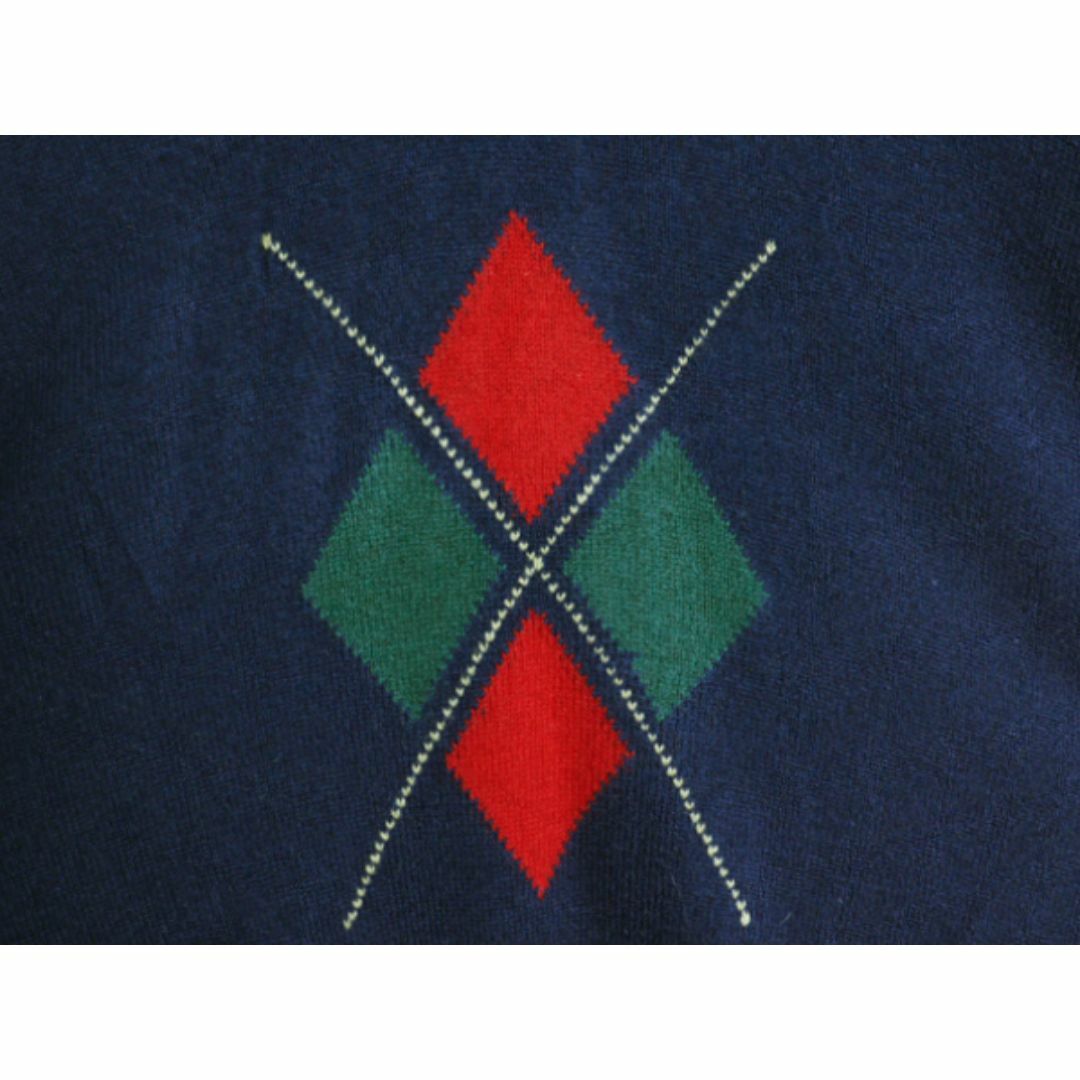 80s スコットランド製 プリングル アーガイル ウール ニット セーター