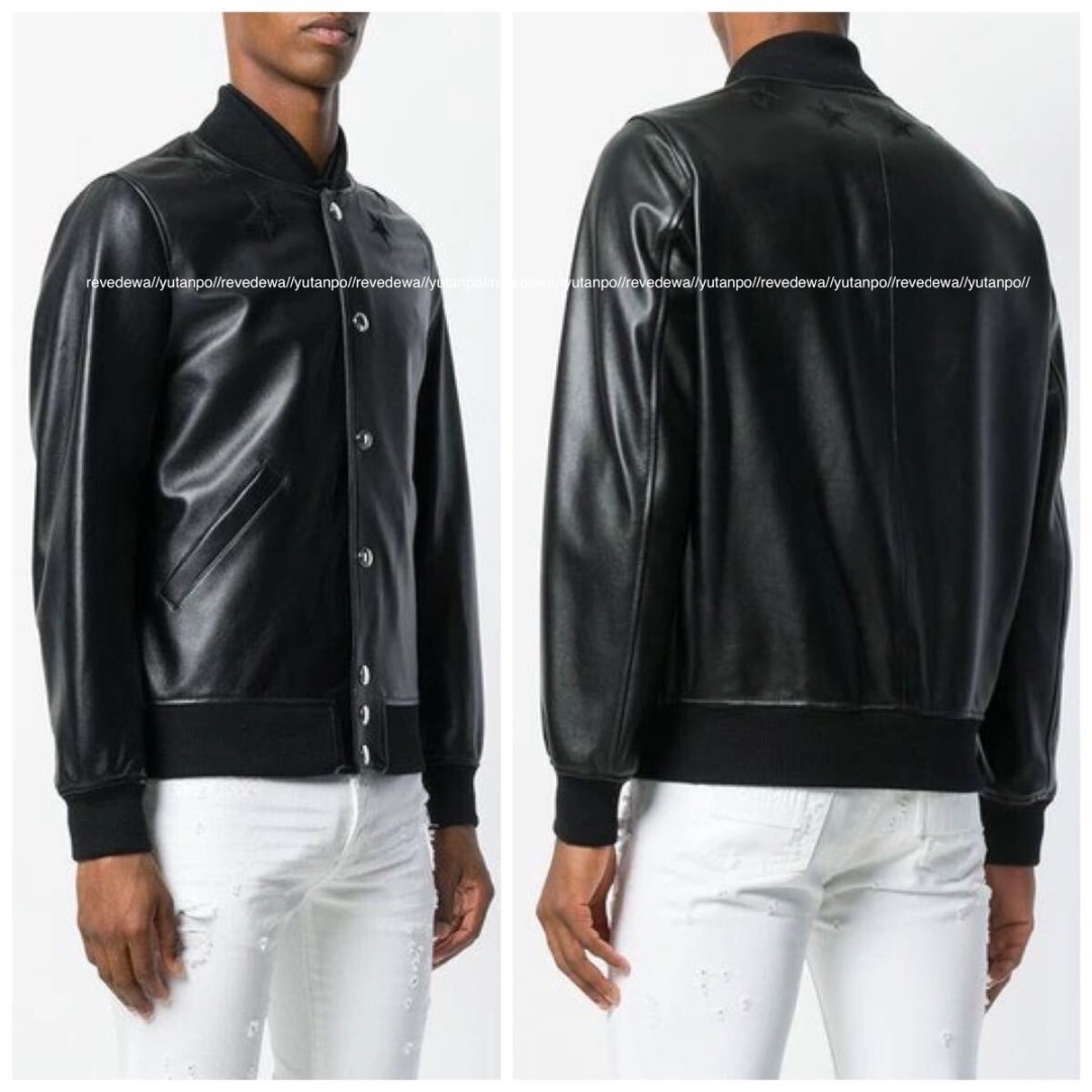 GIVENCHY - 本物 極美品 ジバンシー ラウンドスター レザー ブルゾン